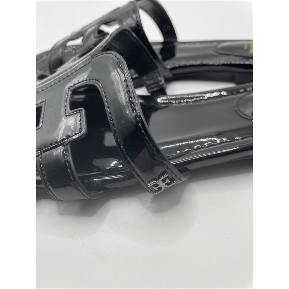 Sam Edelman Women's "Bay" Black Patent Leather Slip On Slides Sandals Women 8.5 - Picture 4 of 8